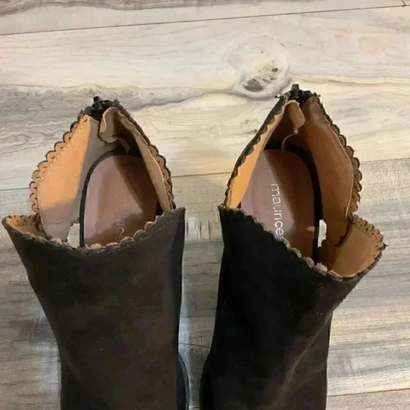 Maurice black peep toe black ankle boots size 8.5 - Picture 4 of 16